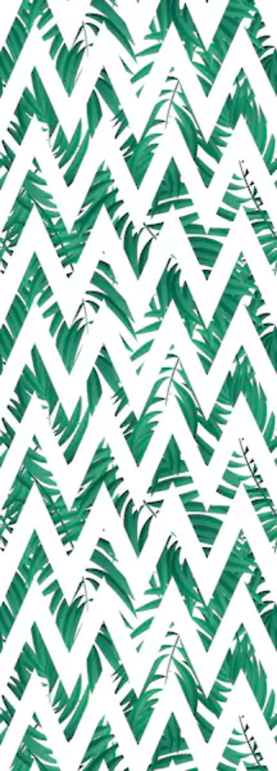 queence Vinyltapete »Muster-Grün«, 90 x 250 cm, selbstklebend günstig online kaufen