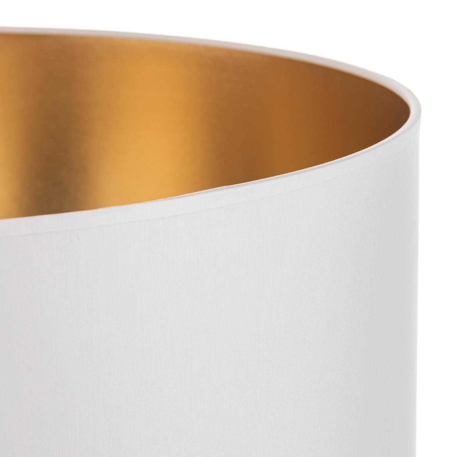 Lampenschirm Alba, Ø 45 cm, E27, weiß/gold günstig online kaufen