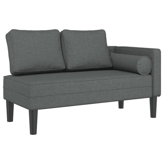 vidaXL Chaiselongue Chaiselongue mit Kissen Dunkelgrau Stoff günstig online kaufen