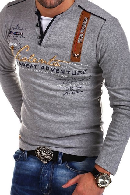 behype Langarmshirt ADVENTURE mit modischer Stickerei günstig online kaufen