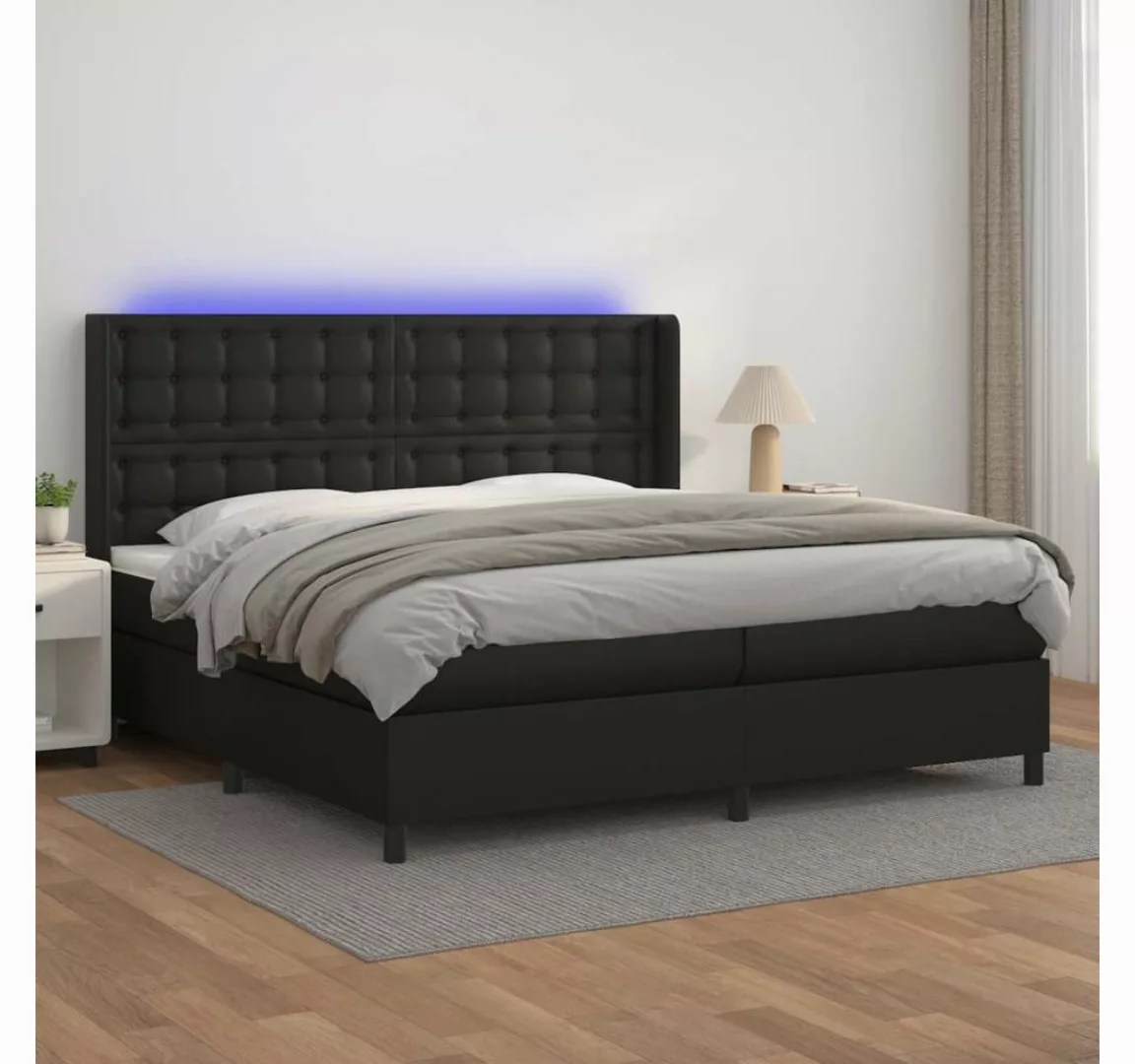 vidaXL Boxspringbett Boxspringbett mit Matratze und LED Kunstleder (200 x 2 günstig online kaufen