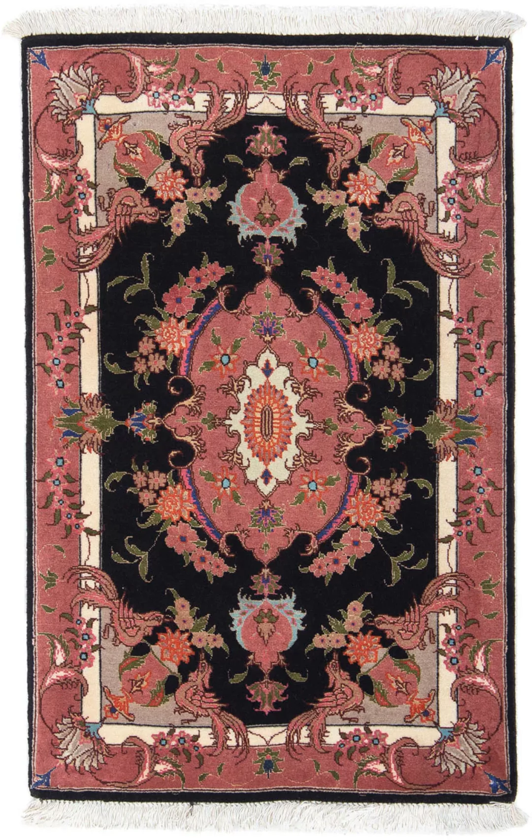 morgenland Wollteppich »Täbriz - 50 Raj Blumenmuster Rosso scuro 90 x 60 cm günstig online kaufen