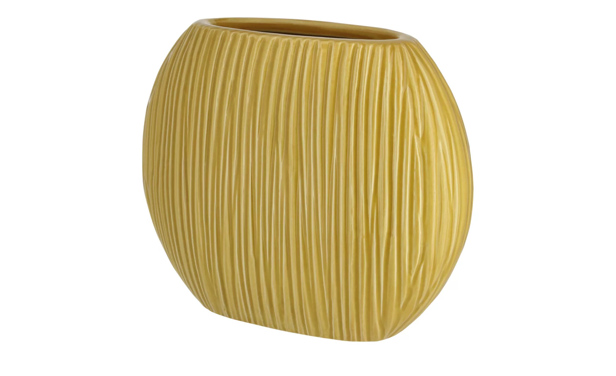 Vase - gelb - Keramik - 19 cm - 16 cm - 8 cm - Dekoration > Vasen - Möbel K günstig online kaufen
