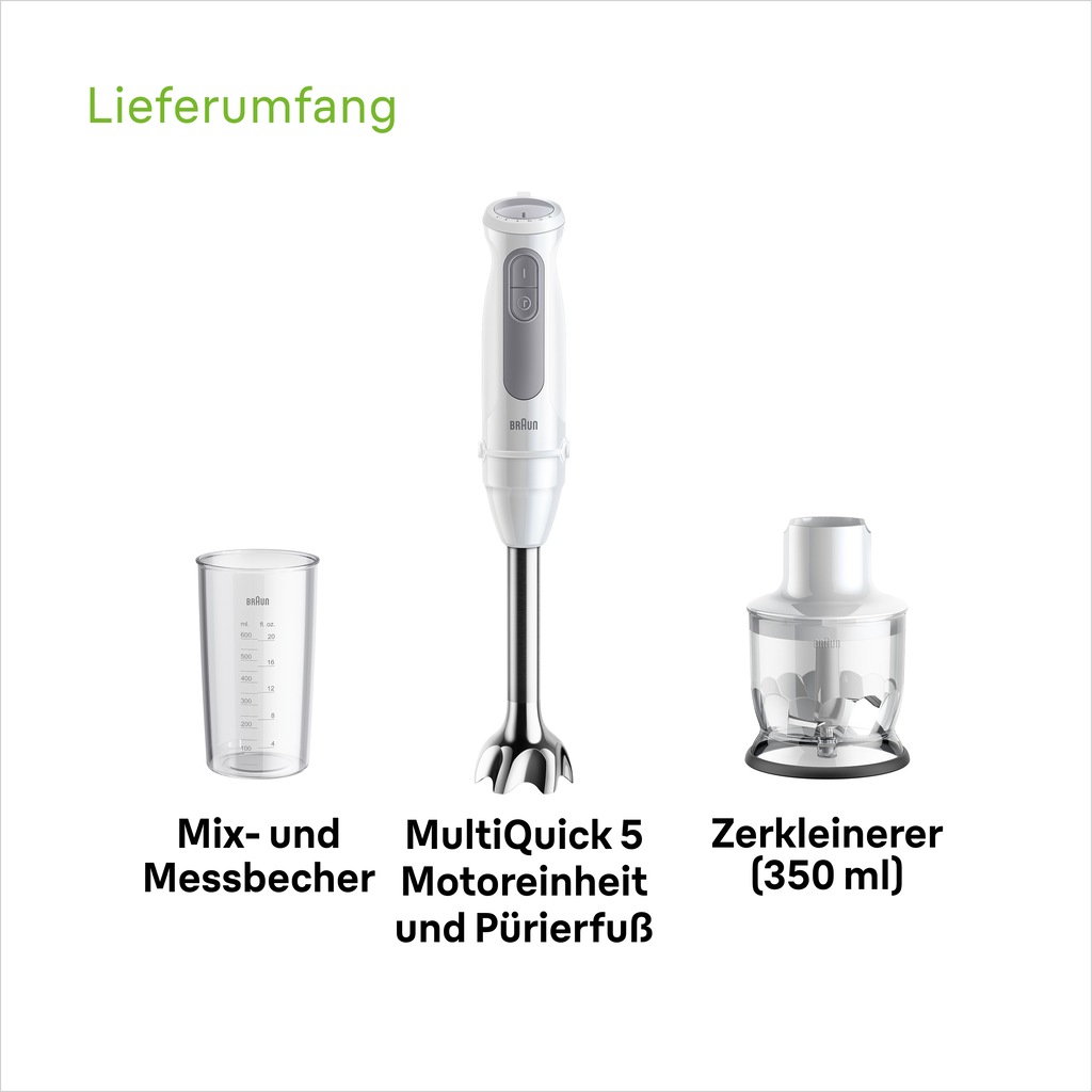 Braun Stabmixer »MultiQuick MQ 50201 M«, 1000 W günstig online kaufen