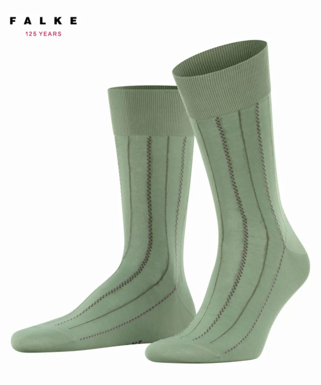 FALKE Iconized Herren Socken, 41-42, Grün, AnderesMuster, Baumwolle, 12470- günstig online kaufen