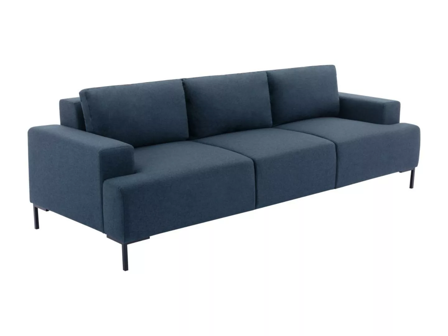 Sofa 3-Sitzer - Samt - Blau - MADALENI günstig online kaufen