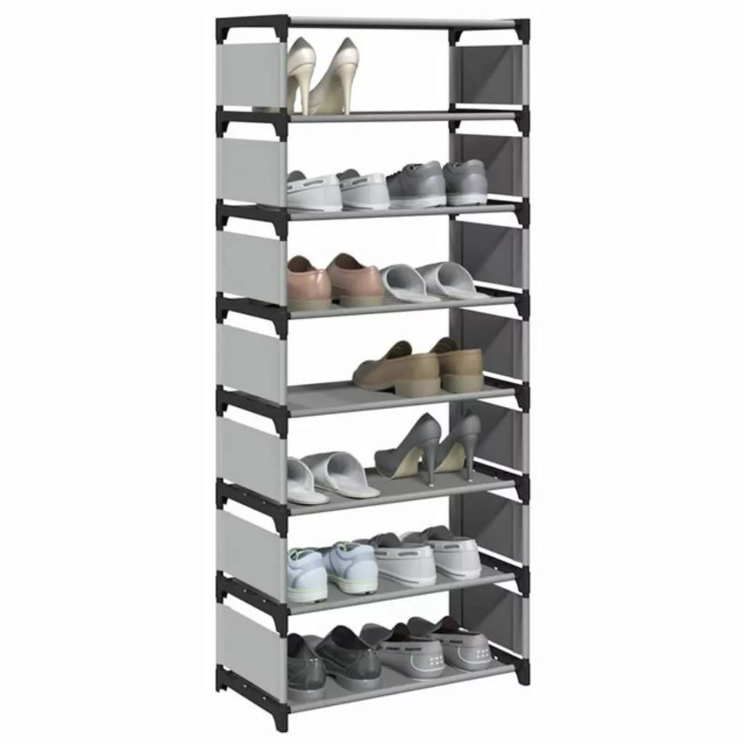 vidaXL Schuhschrank Schuhregal 8 Ebenen Grau 54x28x124 cm Vliesstoff günstig online kaufen