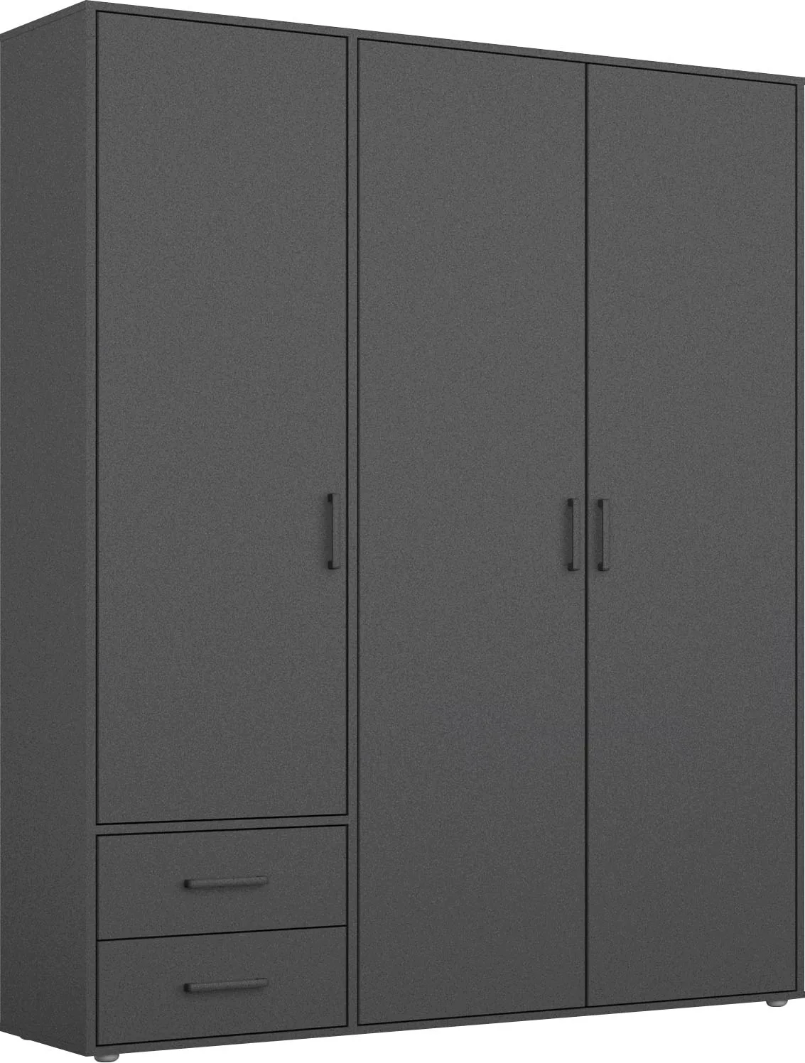 rauch Drehtürenschrank "Voyager", mit modernen Griffen in Graumetallic, ink günstig online kaufen