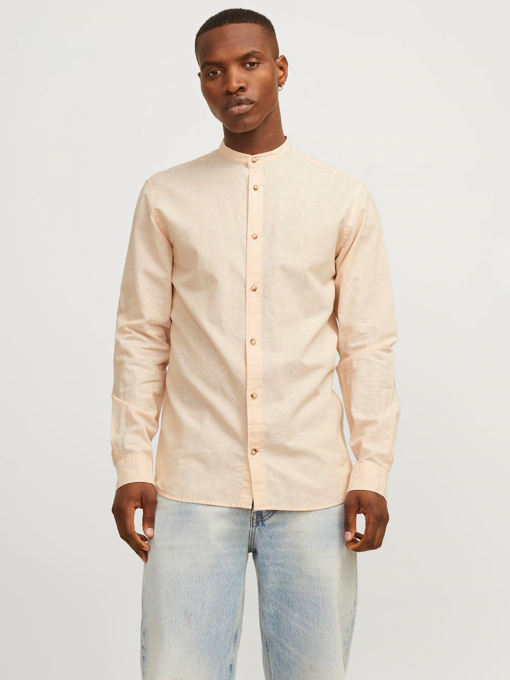 Jack & Jones Langarmhemd "JJESUMMER BAND LINEN BLEND SHIRT LS SN" günstig online kaufen