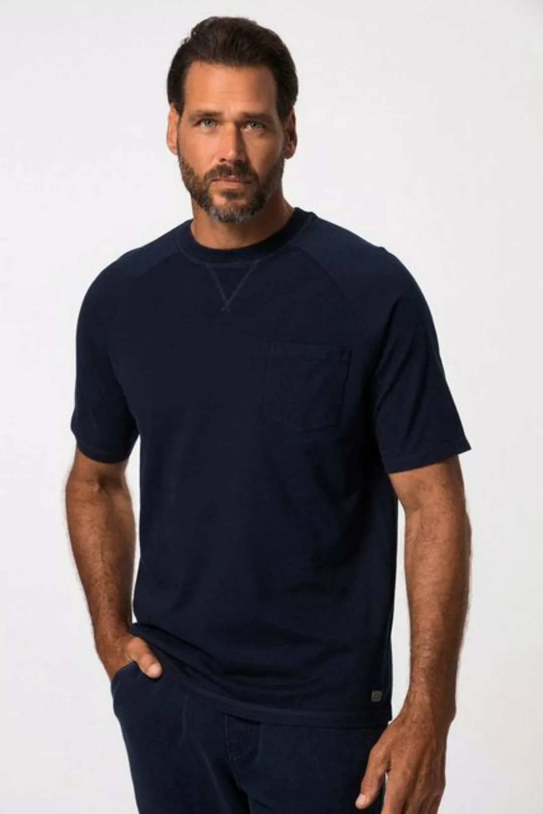 JP1880 T-Shirt T-Shirt Halbarm Vintage-Look Rundhals bis 8 XL günstig online kaufen