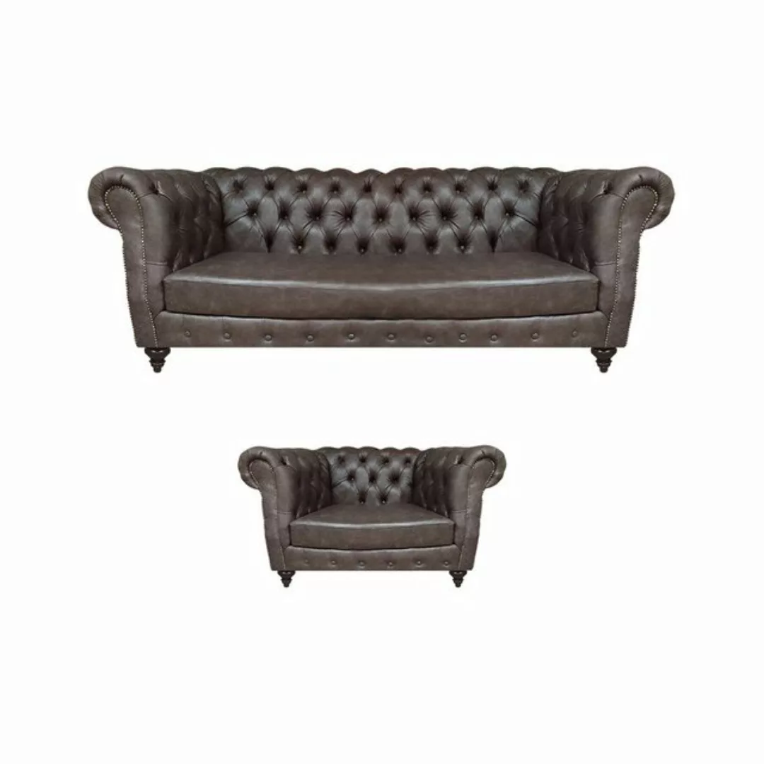 JVmoebel Chesterfield-Sofa Wohnzimmer Modern Polstermöbel Sofa Dreisitze Ei günstig online kaufen