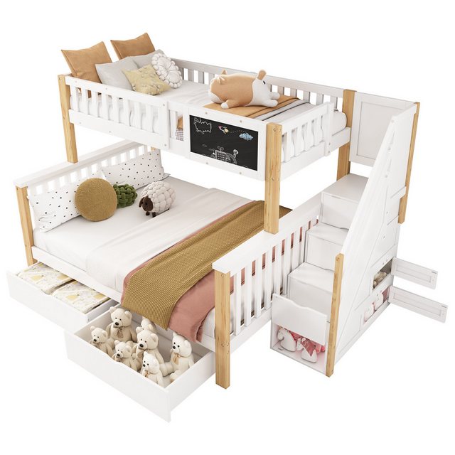 BlingBin Etagenbett Doppelbett, Multifunktionales Kinderbett mit Tafel und günstig online kaufen