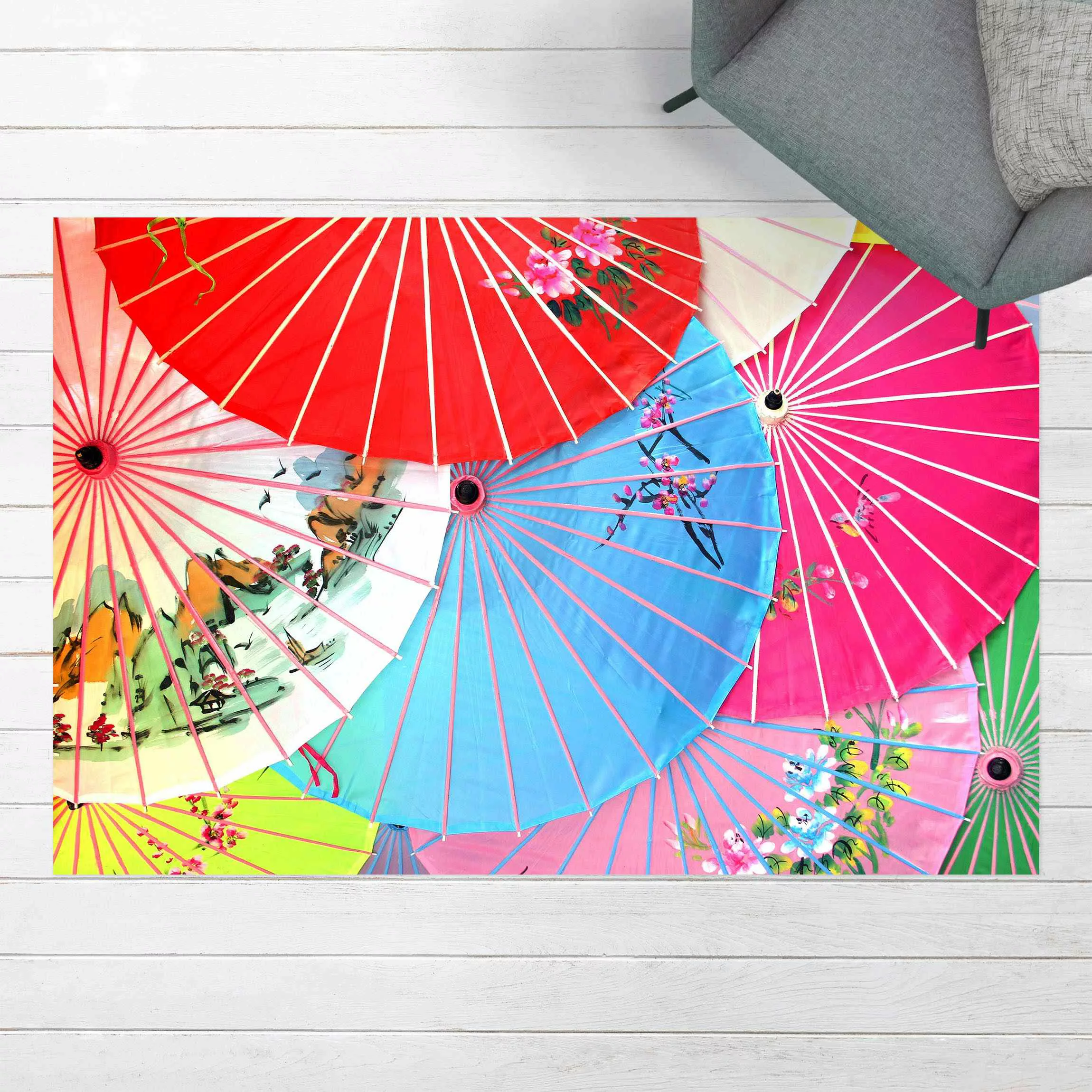 Vinyl-Teppich The Chinese Parasols günstig online kaufen