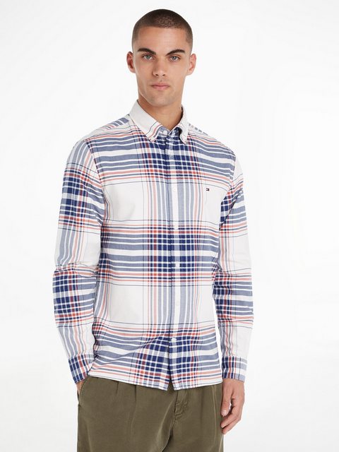 Tommy Hilfiger Langarmhemd XL OXFORD CHECK RF SHIRT mit großem Karomuster günstig online kaufen