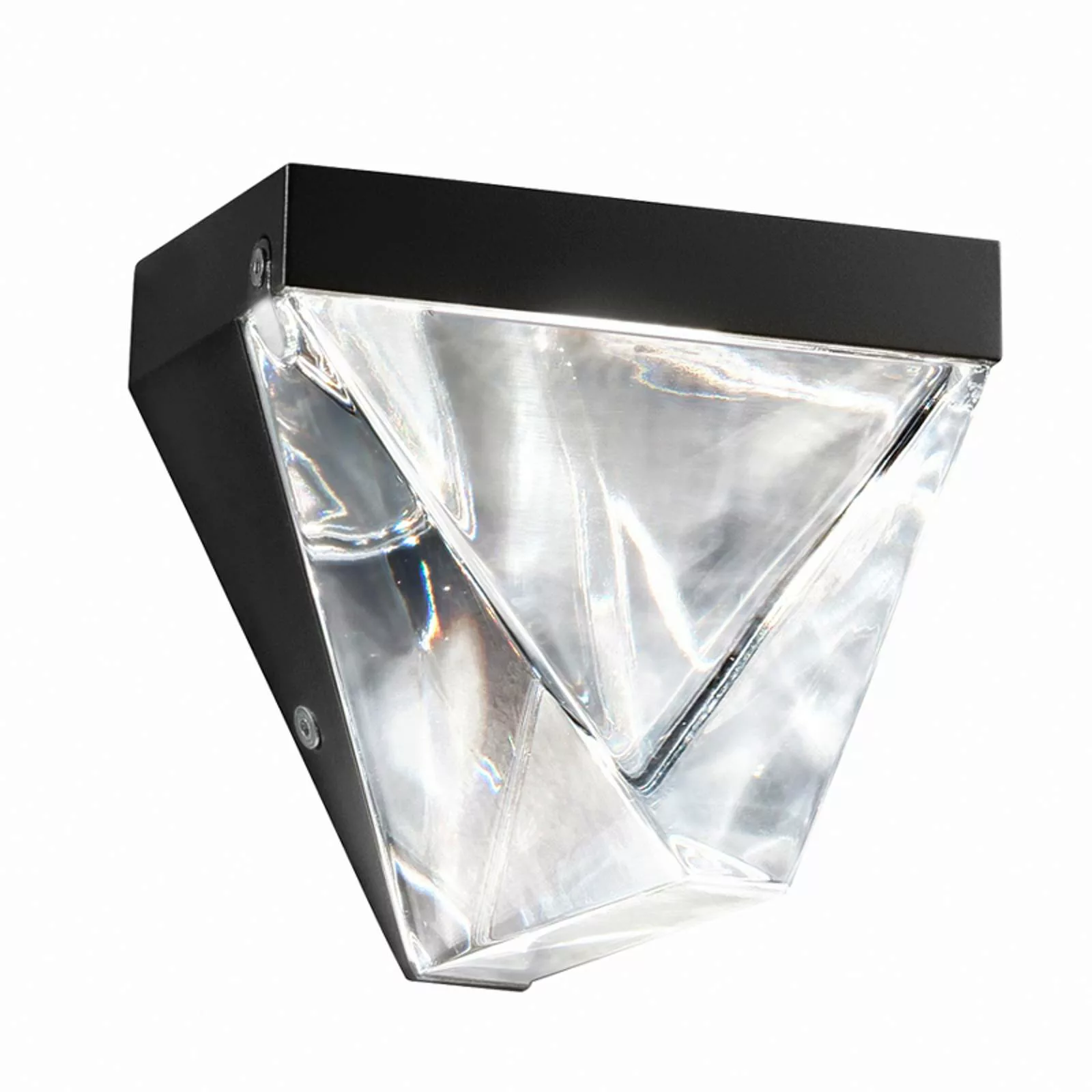 Fabbian Tripla - Kristall-LED-Wandlampe, anthrazit günstig online kaufen