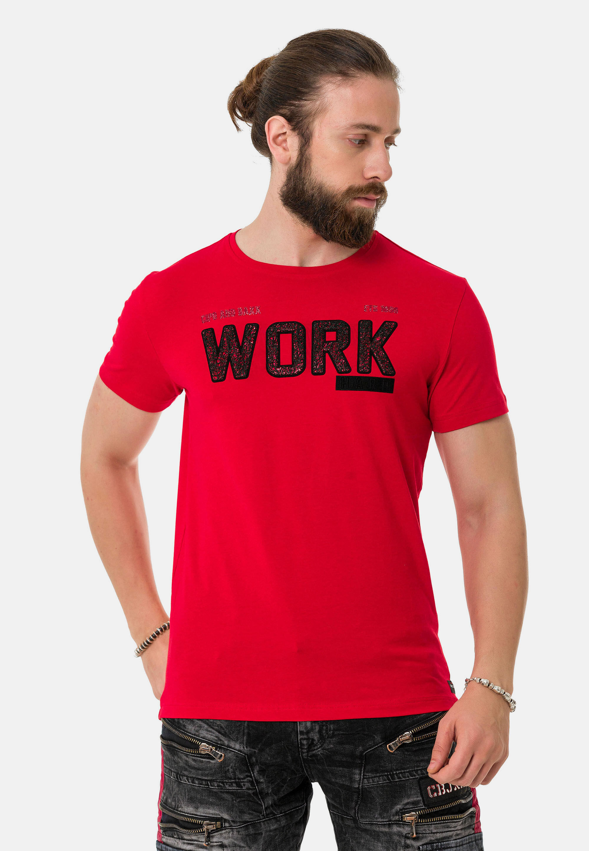 Cipo & Baxx T-Shirt "T-Shirt", mit Rundhals-Ausschnitt günstig online kaufen