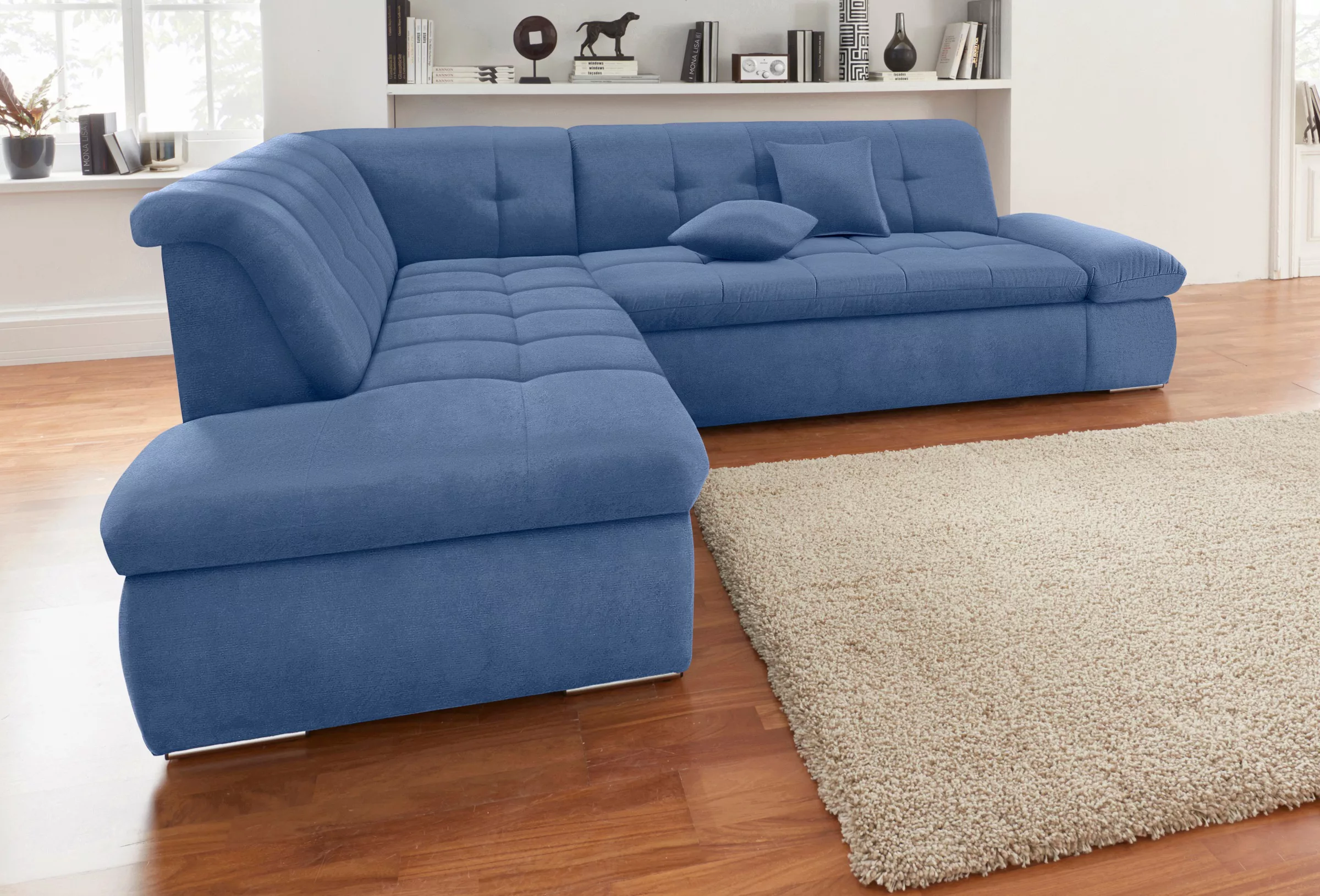 DOMO collection Ecksofa »Moric Luxus incl. Zierkissen B/T/H: 273/216/80 cm« günstig online kaufen
