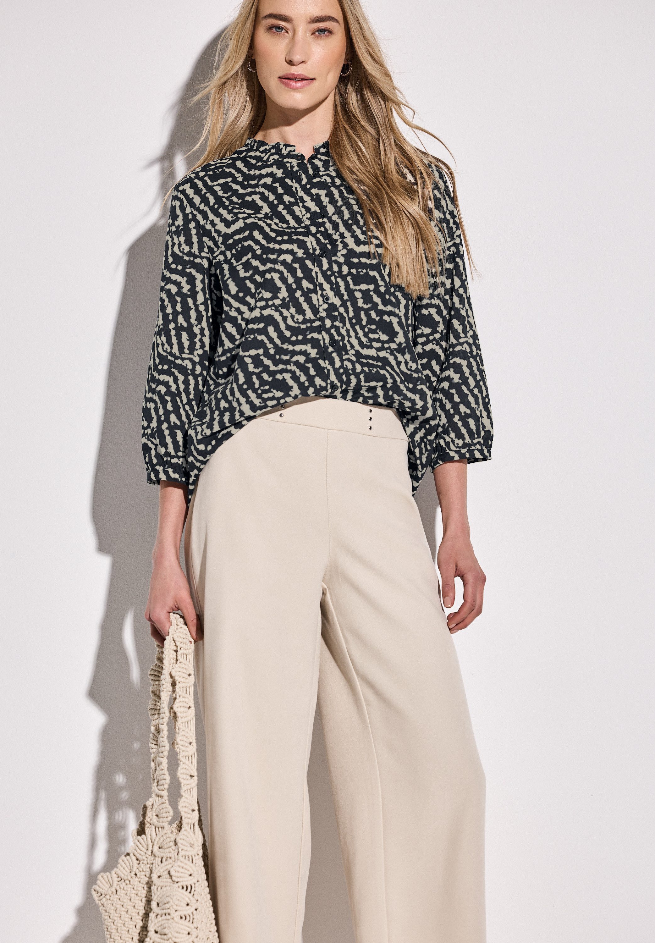 STREET ONE Rüschenbluse 3/4 Arm, mit günstig online kaufen