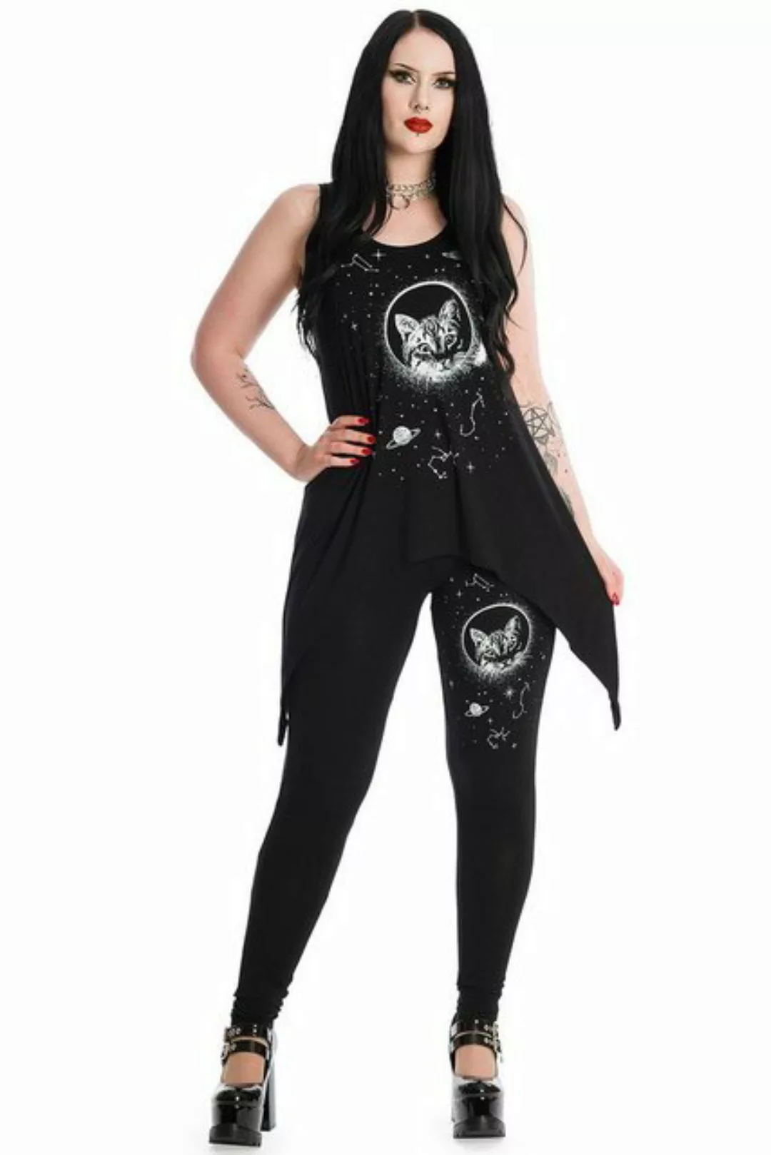 Banned Leggings Space Cat Katze Weltall Kitty Astronaut Weltraum günstig online kaufen