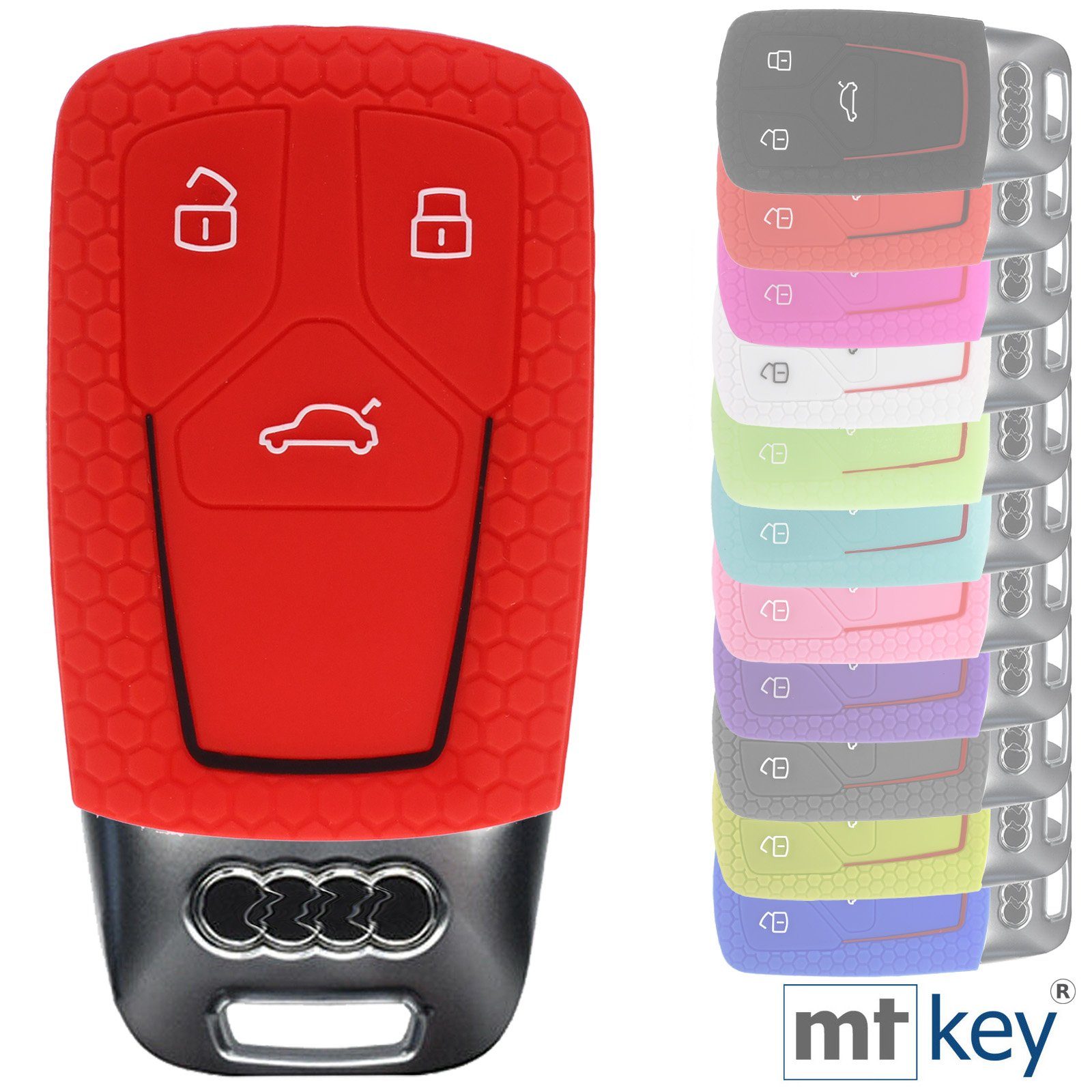 mt-key Schlüsseltasche Autoschlüssel Softcase Silikon Schutzhülle günstig online kaufen