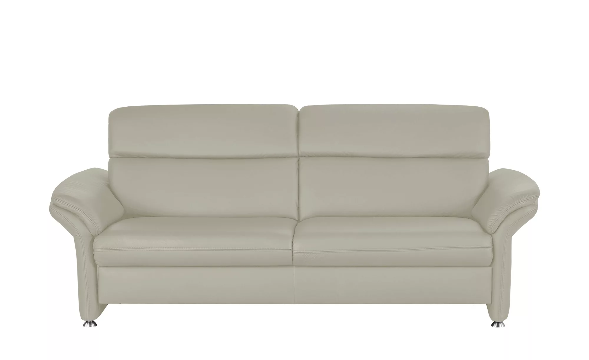 meinSofa Ledersofa - grau - 228 cm - 94 cm - 92 cm - Polstermöbel > Sofas > günstig online kaufen