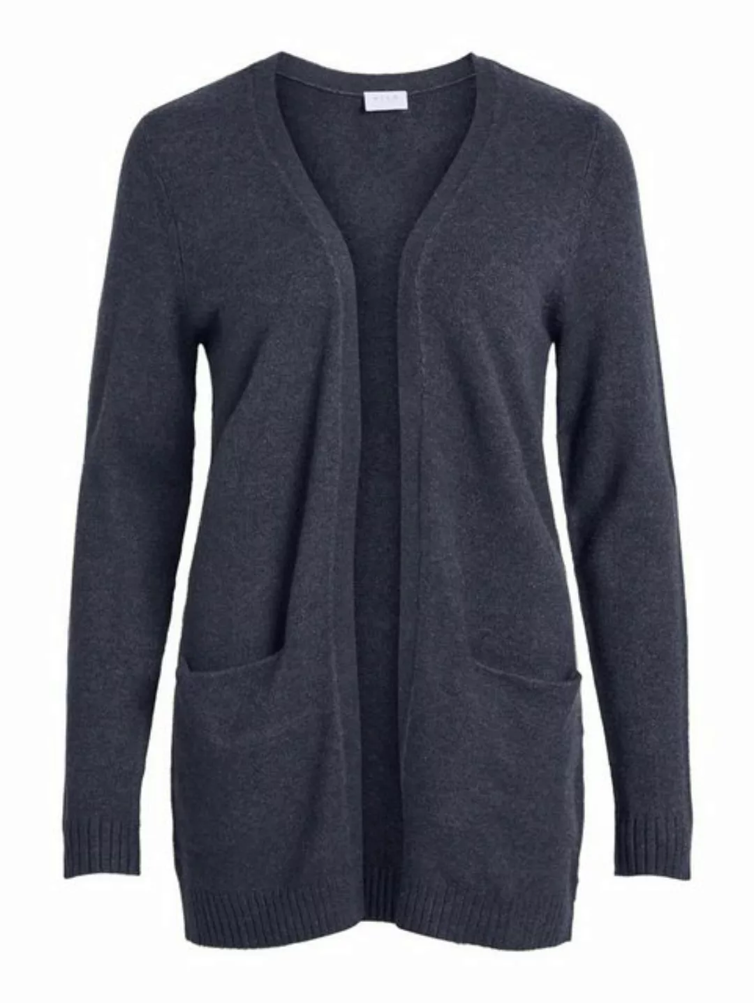 Vila Ril Open Langarm-cardigan 2XL Total Eclipse / Detail Melange günstig online kaufen