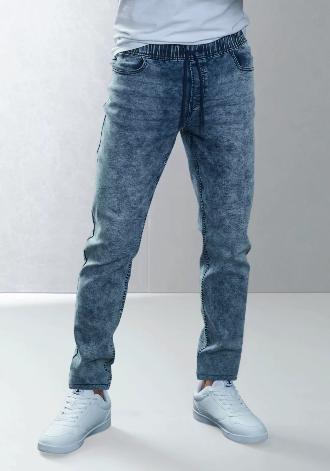 Buffalo Schlupfjeans Jogg Pants mit Bindeband aus elastischer Denim-Qualitä günstig online kaufen