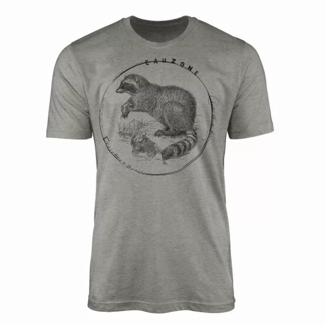 Sinus Art T-Shirt Evolution Herren T-Shirt Waschbär günstig online kaufen