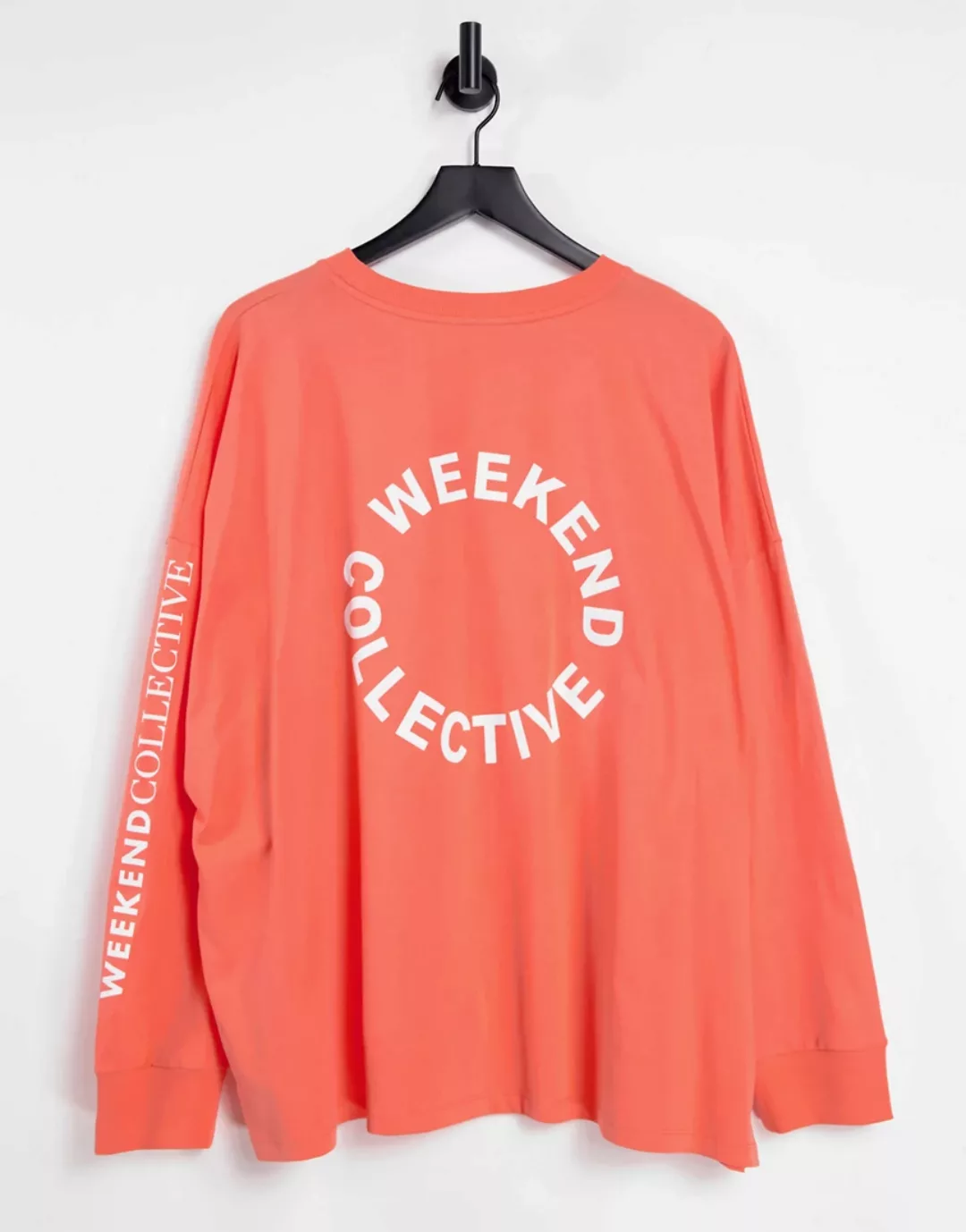 ASOS – Weekend Collective Curve – Langärmliges Oversized-Shirt mit Rückenlo günstig online kaufen