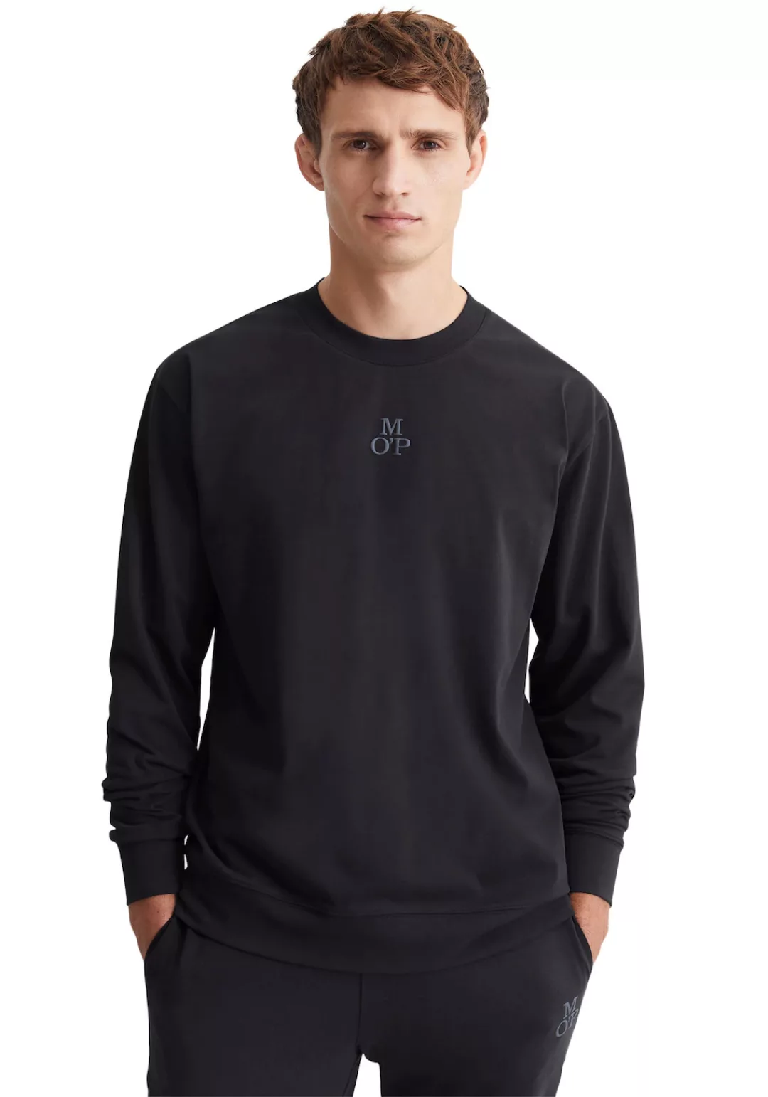 Marc OPolo Longsleeve "Heavy Jersey", Rundhalsausschnitt, Langarm, Baumwoll günstig online kaufen
