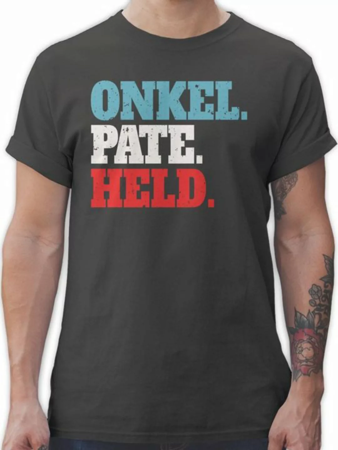 Shirtracer T-Shirt Onkel. Pate. Held. - bunt Bruder und Onkel Geschenk günstig online kaufen