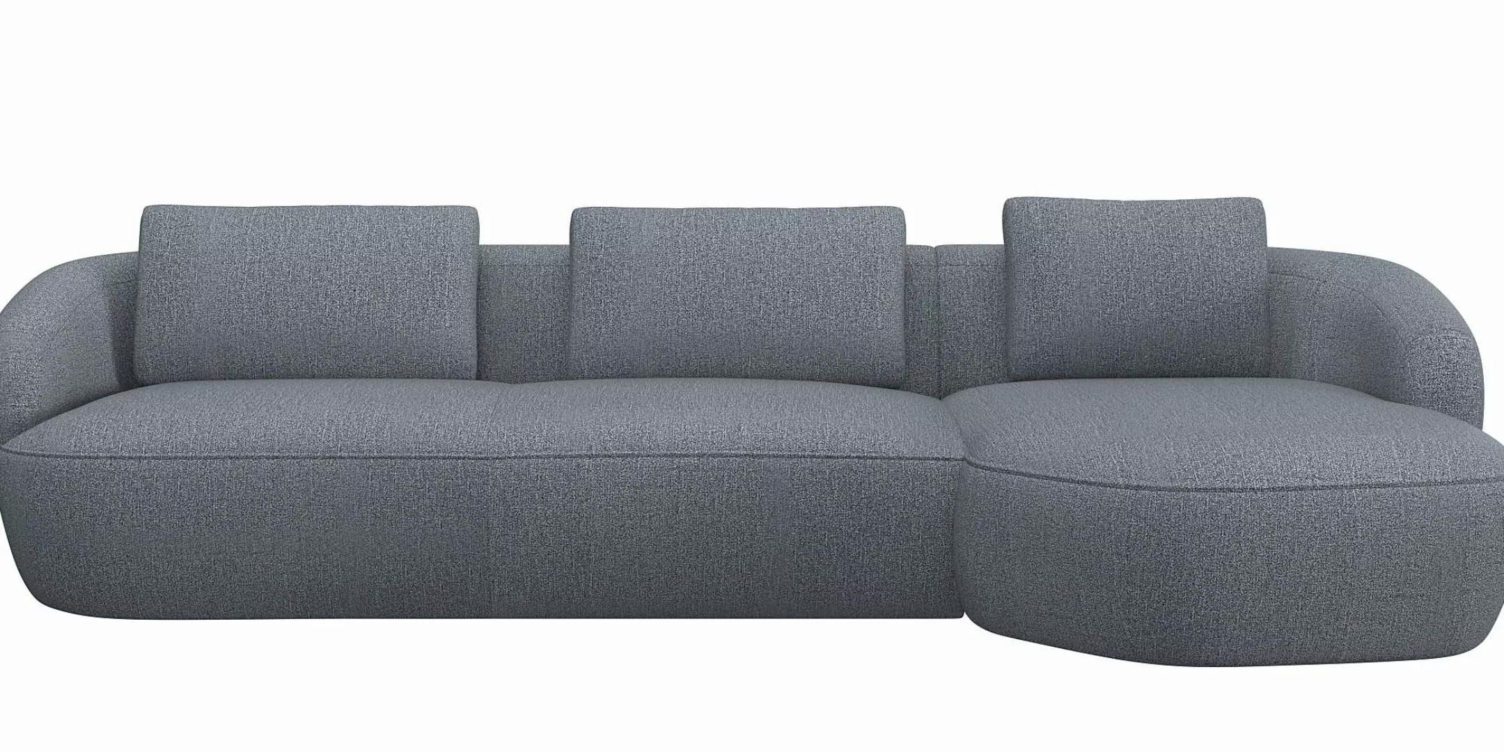 FLEXLUX Wohnlandschaft "Torino, rund, L-Form, Sofa-Ecke mit Recamiere, Long günstig online kaufen