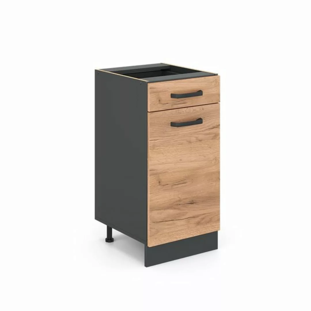 Vicco Küchenschrank Unterschrank Schubunterschrank 40 cm R-Line Anthrazit g günstig online kaufen