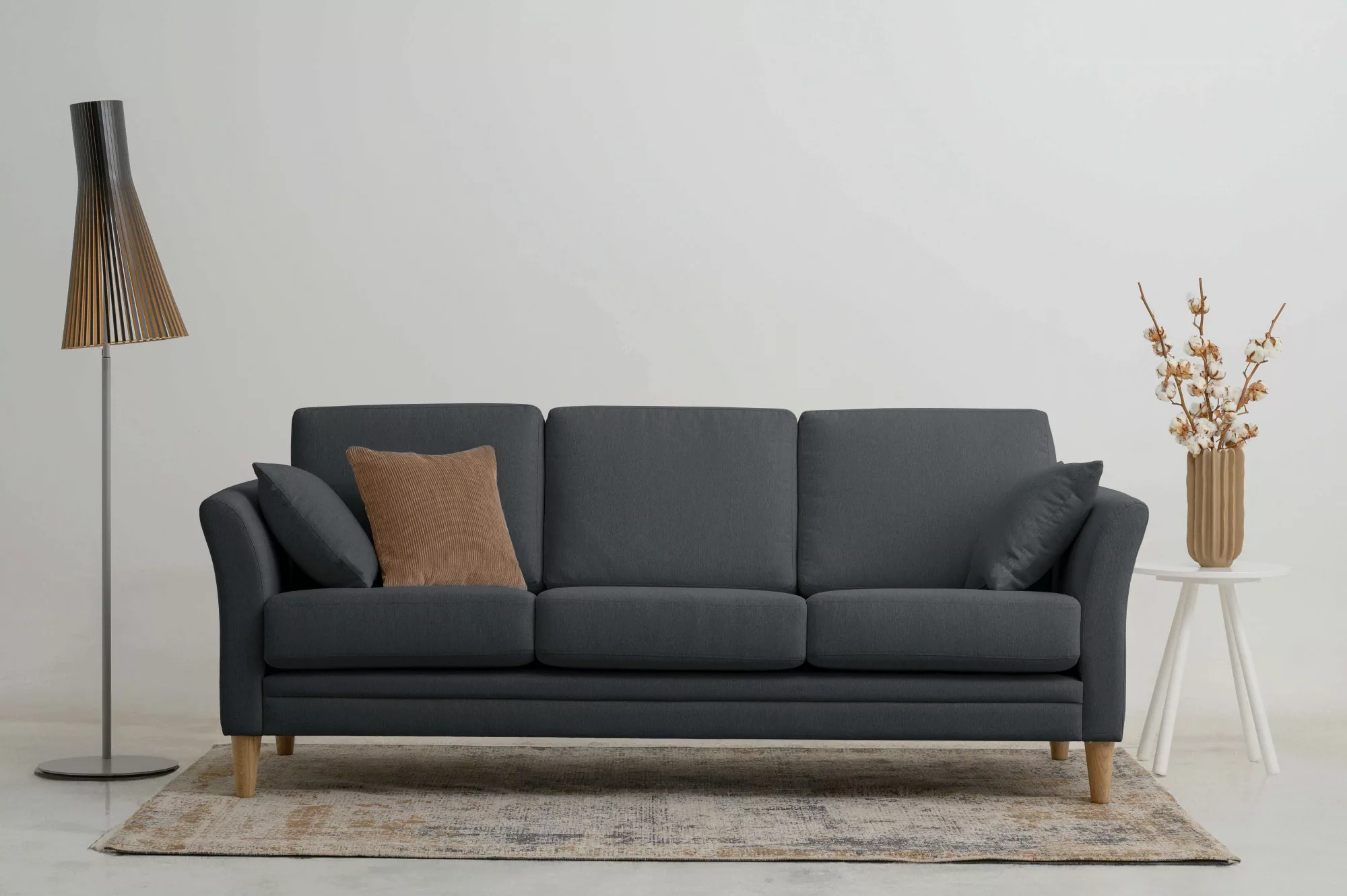 Home affaire 3-Sitzer "Arellano, Breite 217 cm", klassisches Design, 2 Zier günstig online kaufen