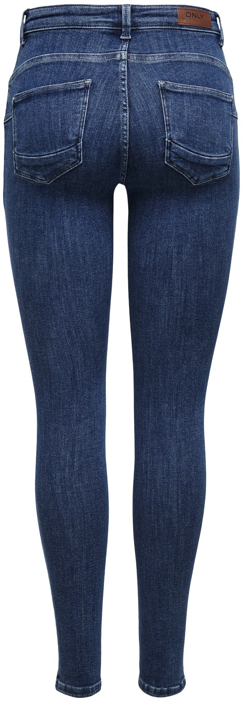 Only Damen Jeans ONLPOWER MID PUSH UP SK JEA REA3223 - Skinny Fit - Blau - günstig online kaufen