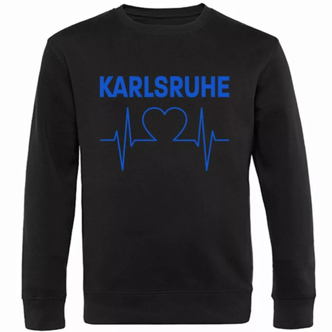 multifanshop Sweatshirt Karlsruhe - Herzschlag - Pullover günstig online kaufen