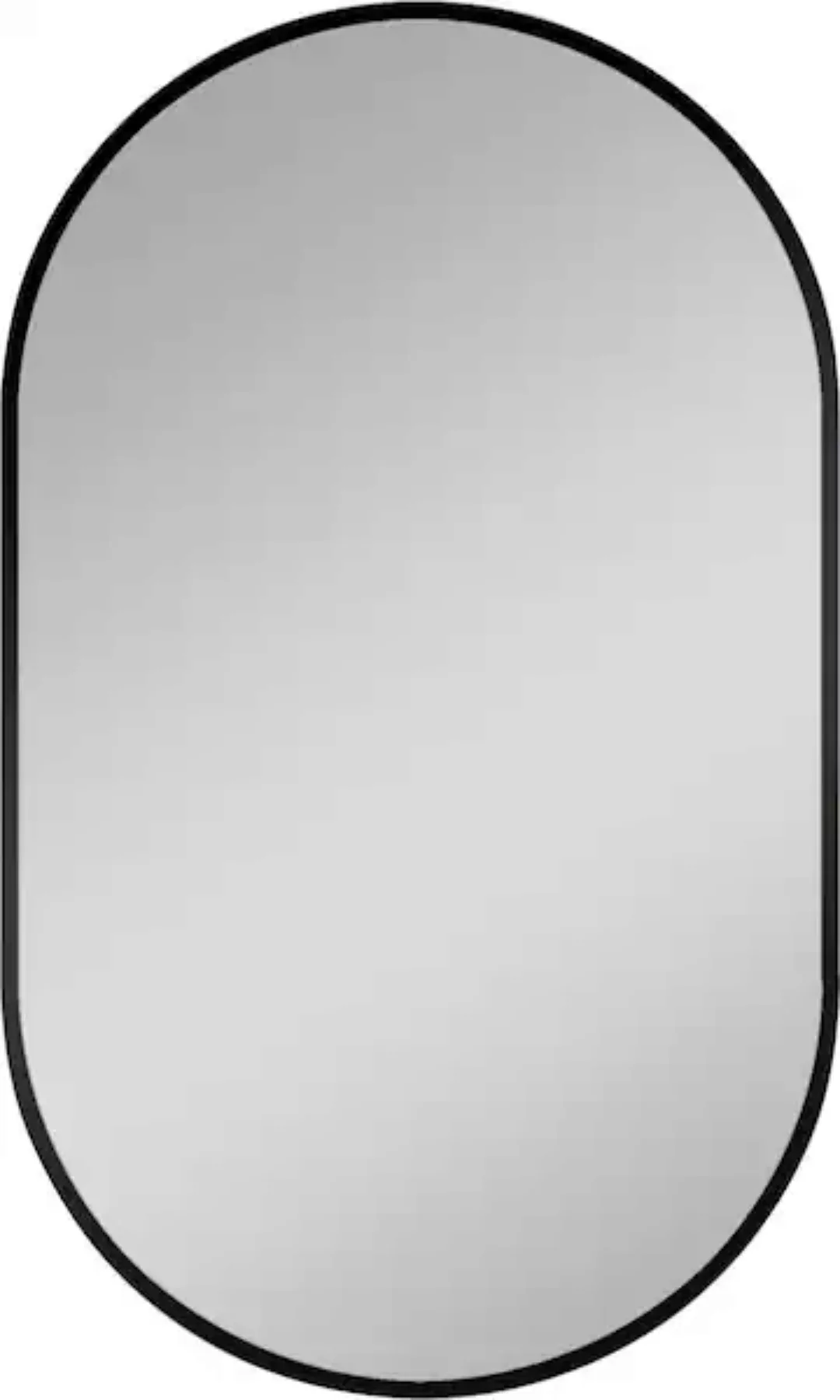 Talos Dekospiegel »LED Design Spiegel oval schwarz, 45x75 cm«, (1 St.), LED günstig online kaufen