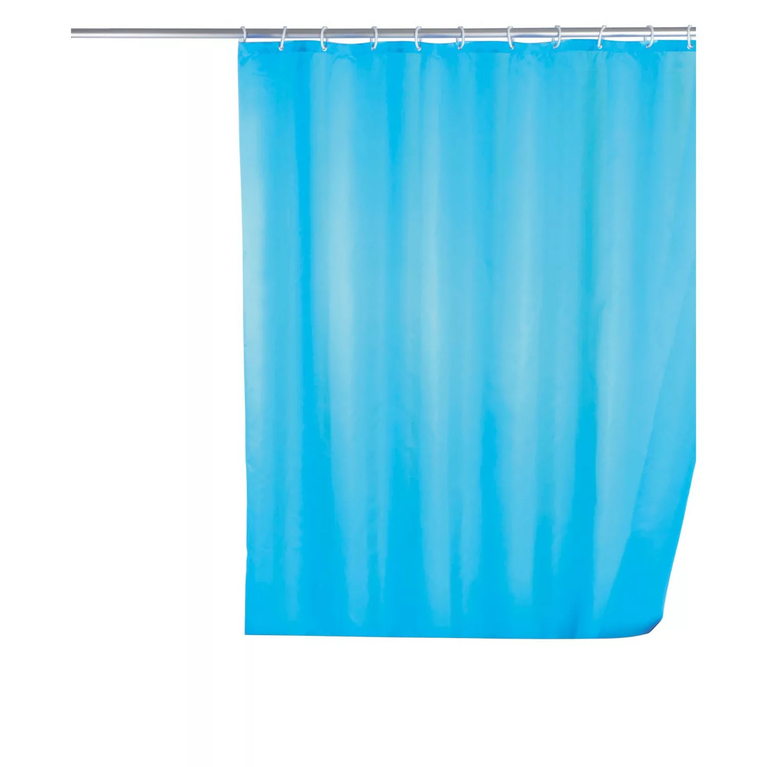 WENKO Anti-Schimmel Duschvorhang Uni Light Blue, Textil (Polyester), 180 x günstig online kaufen