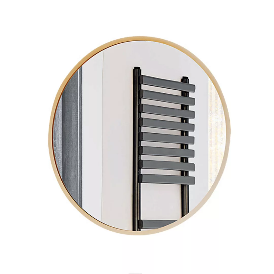Badezimmer LED Spiegel, rund, 60cm Durchmesser, in gold matt gebürstet PUEB günstig online kaufen