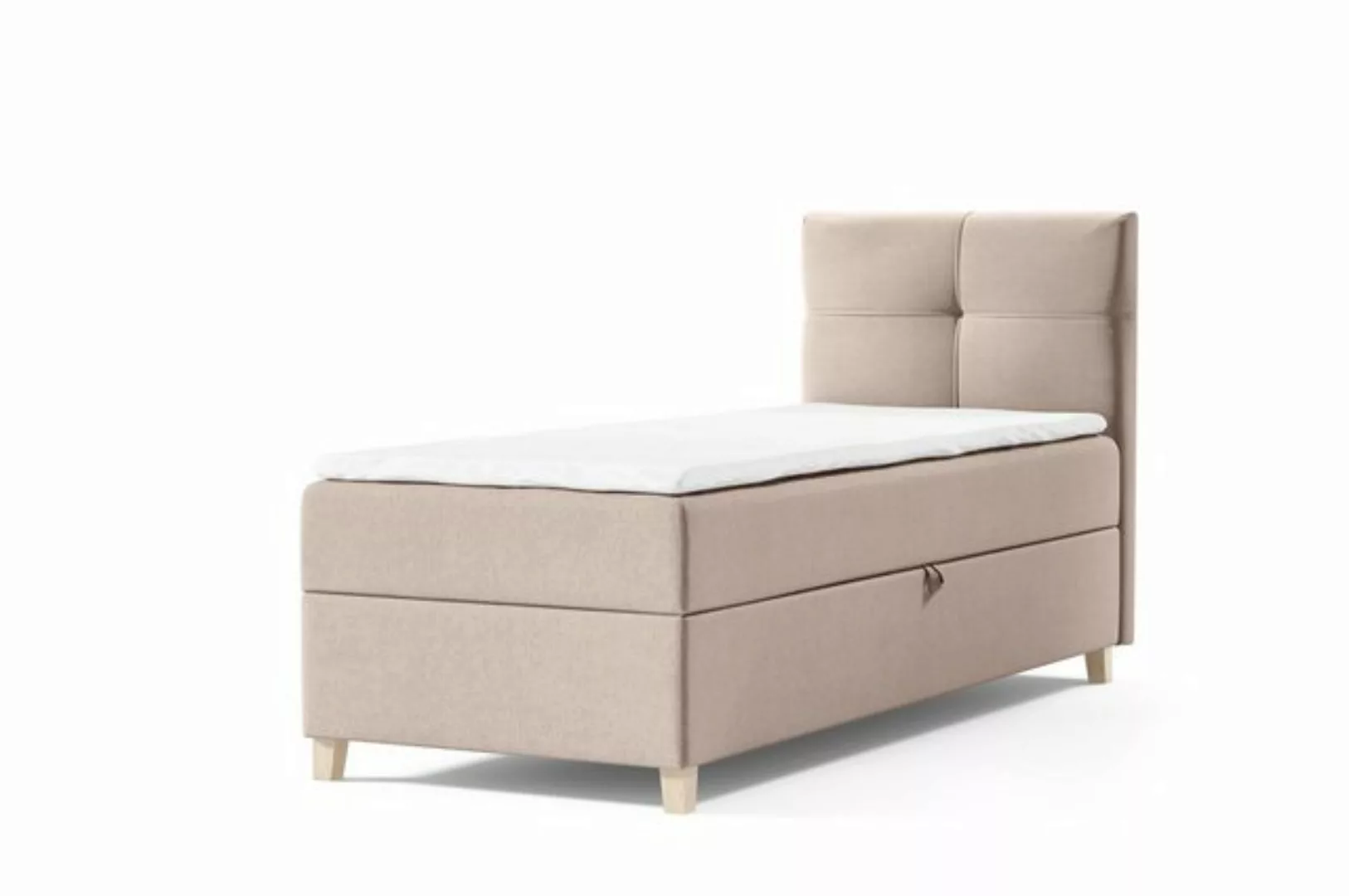 Compleo Boxspringbett Velour Boxspringbett mit Federkernmatratze CHICAGO MI günstig online kaufen