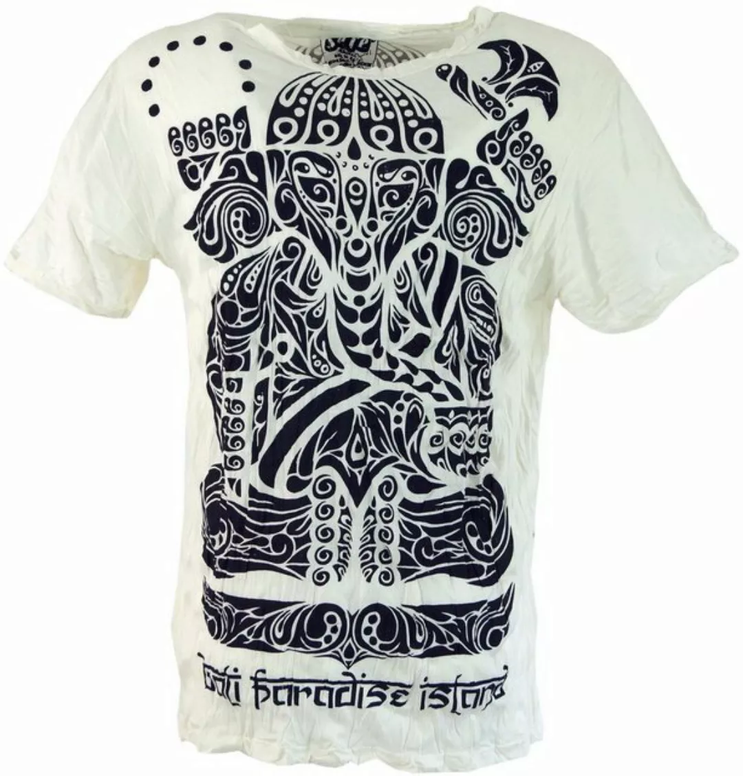 Guru-Shop T-Shirt Sure Herren T-Shirt Tribal Ganesha - weiß Festival, alter günstig online kaufen