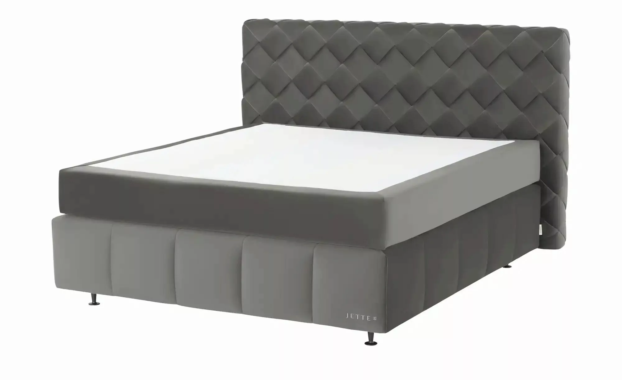 Jette Home Boxspringbett  Braid  ¦ grau ¦ Maße (cm): B: 222 H: 123 Betten > günstig online kaufen