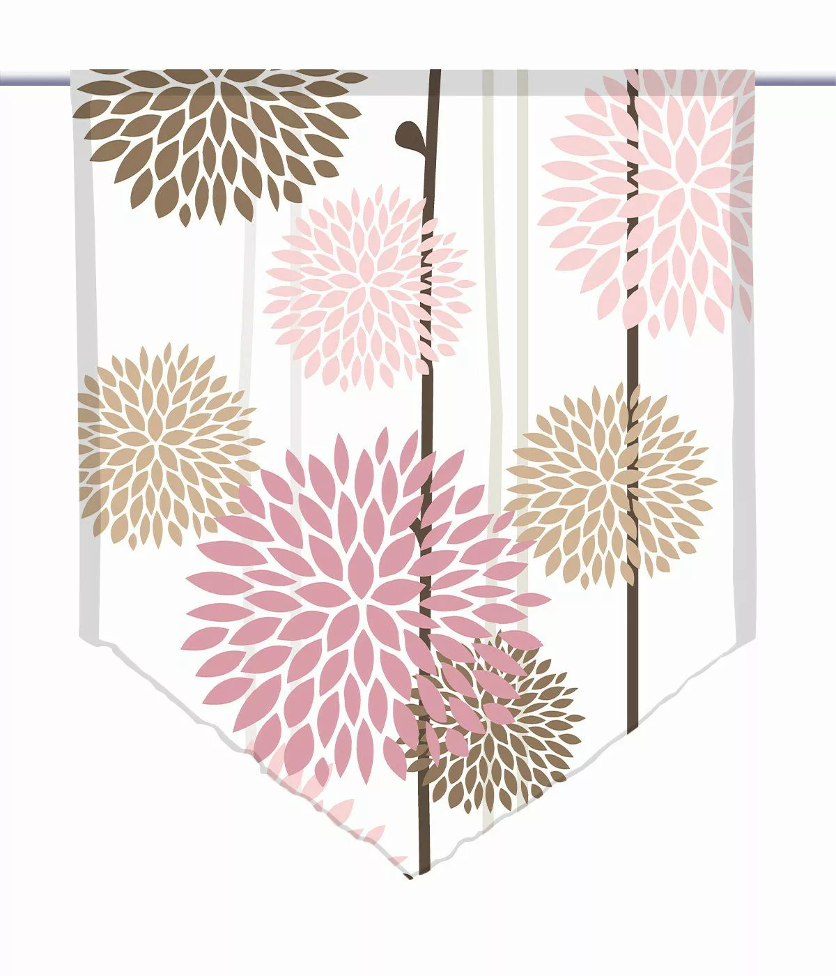 gardinen-for-life Scheibengardine Fleurs - spitzer Scheibenhänger günstig online kaufen