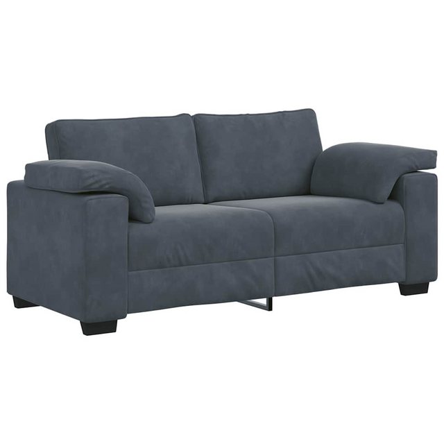 vidaXL Sofa Zweisitzer-Sofa Dunkelgrau 140 cm Samt günstig online kaufen