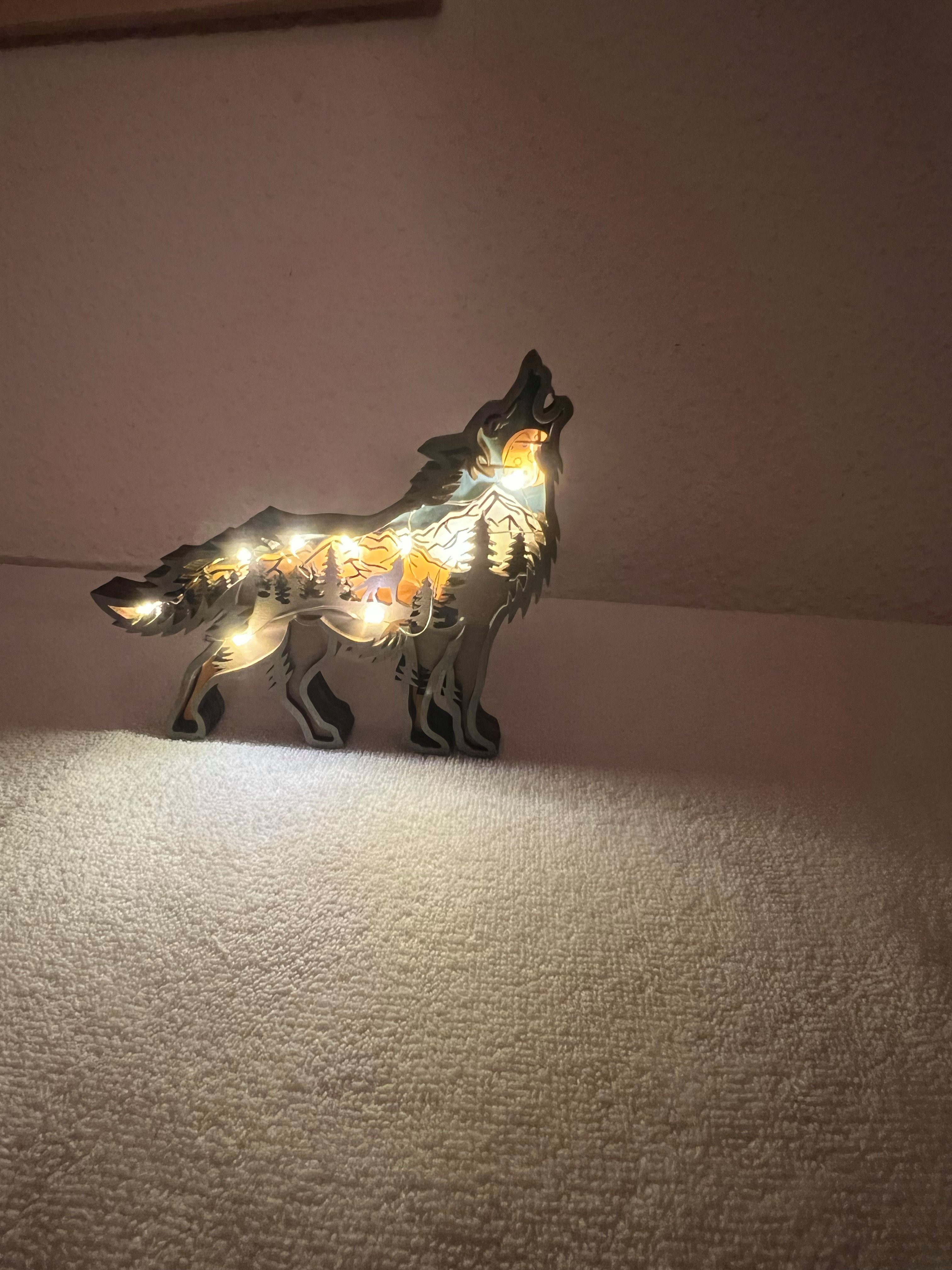 Stelby Tierfigur Dekoration Holzmodell Wolf mit günstig online kaufen