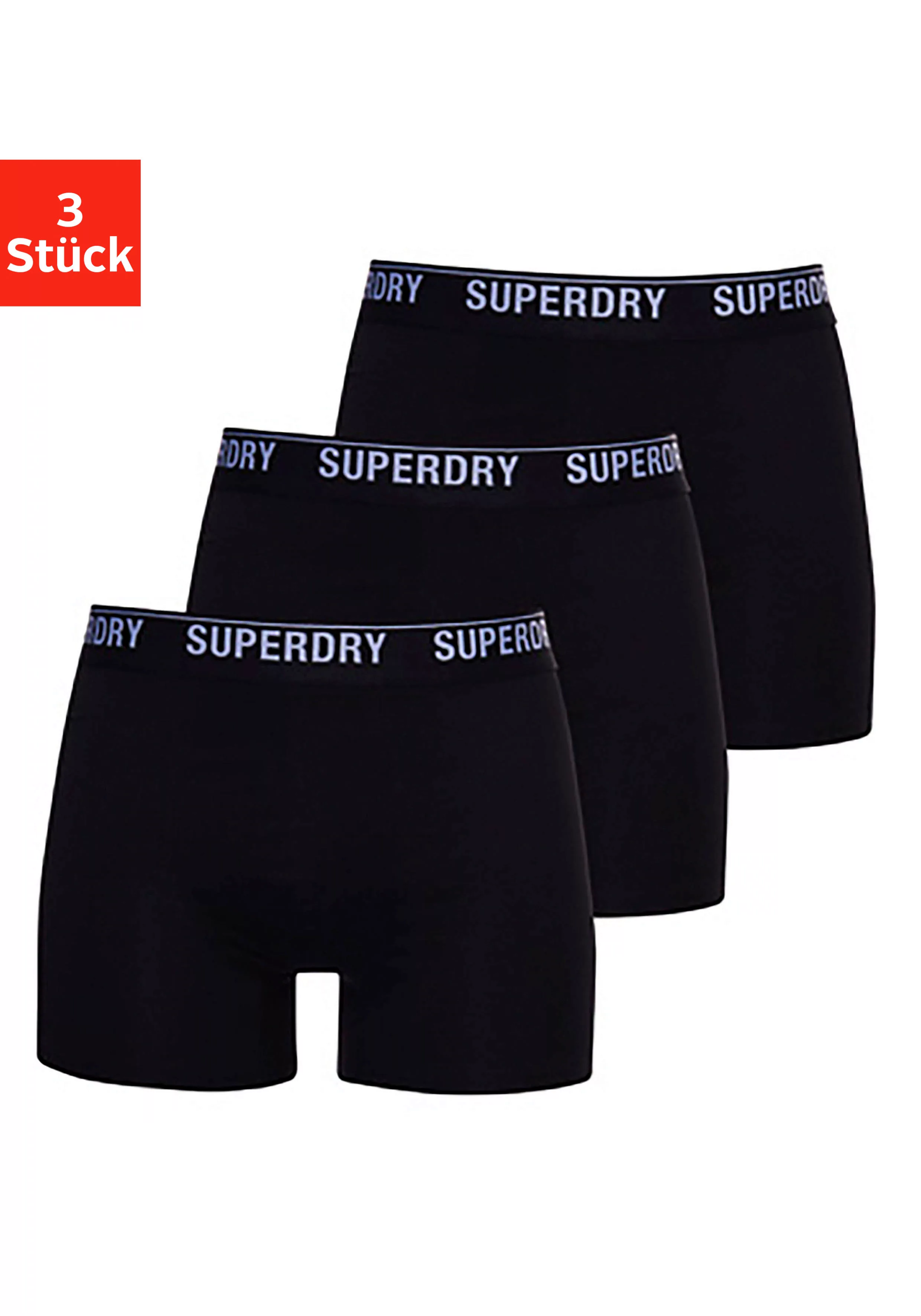 Superdry Langer Boxer "SD lg Boxer web wb 3x", (3 St., 3er-Pack), mit Logo günstig online kaufen