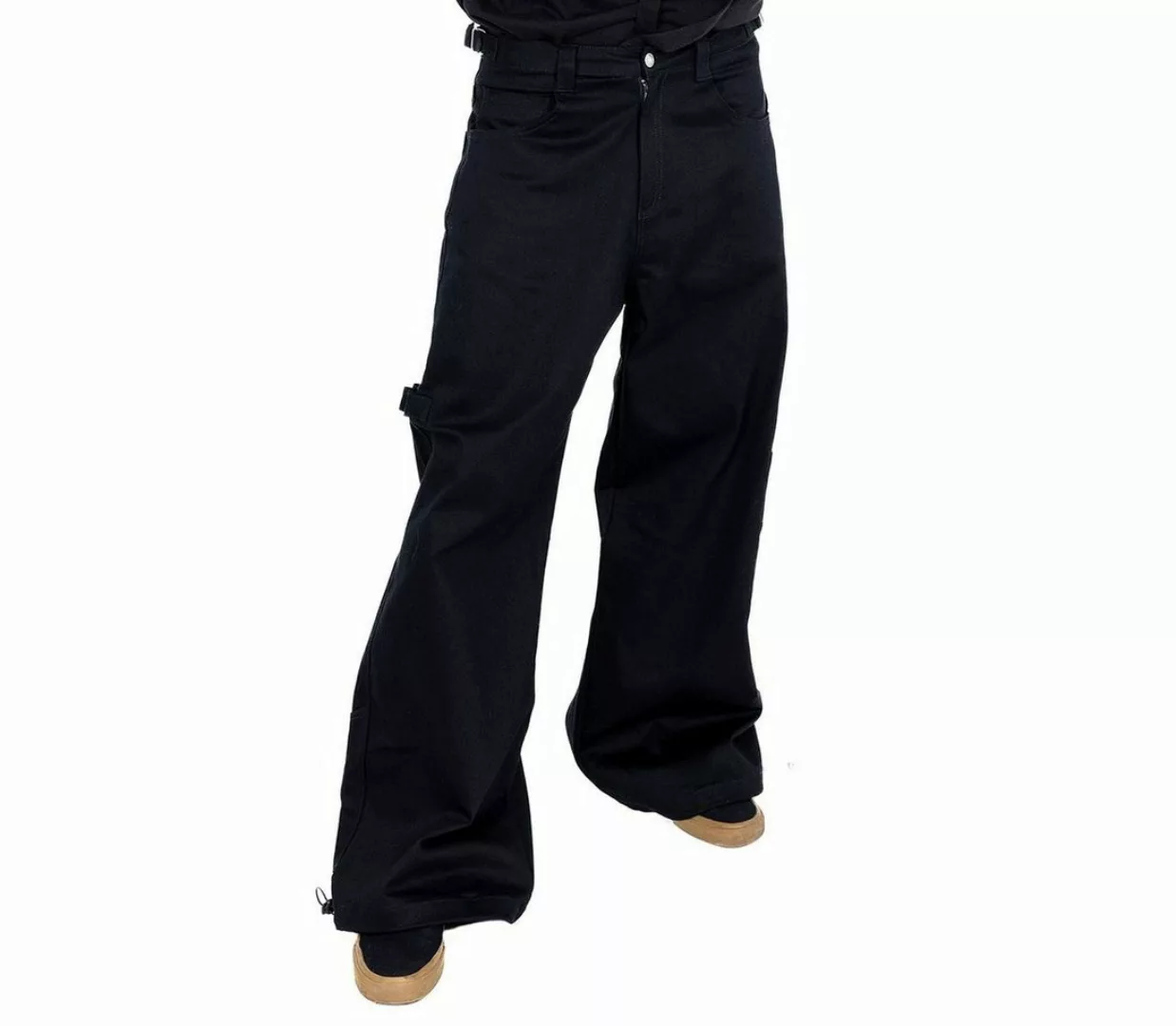 Heartless Stoffhose Orwell Industrial Cyber Goth Baggy Rave Pants günstig online kaufen