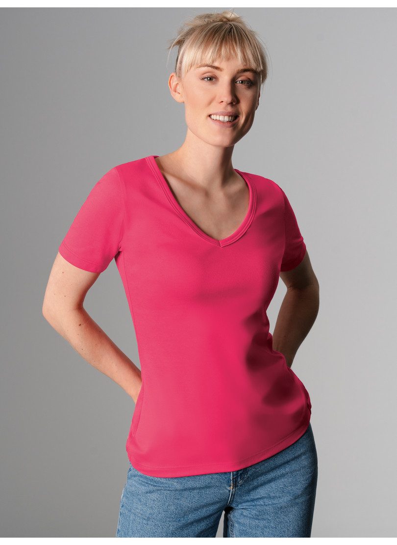 Trigema T-Shirt "TRIGEMA V-Shirt aus Baumwolle/Elastan", (1 tlg.) günstig online kaufen