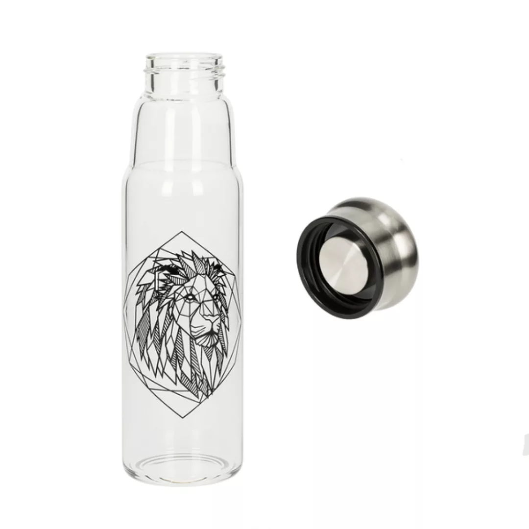 Glasflasche 0,55 Liter Trinkflasche Borosilikatglas Mit Neoprentasche günstig online kaufen
