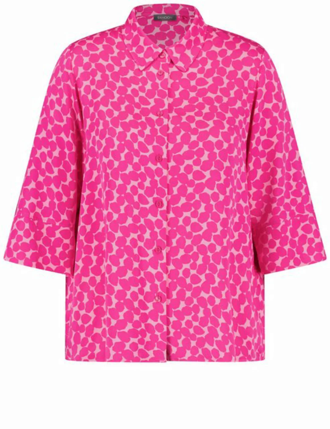 Samoon Klassische Bluse Weite 3/4 Arm Bluse mit Dots-Print günstig online kaufen